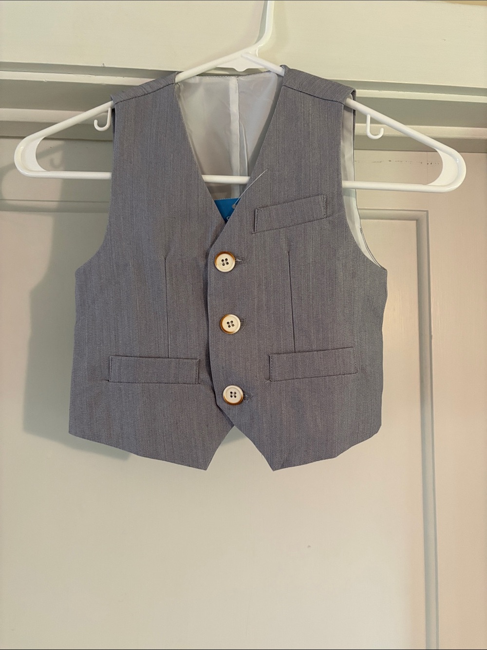 SUNCOO Gray Pinstripe Men's Blazer